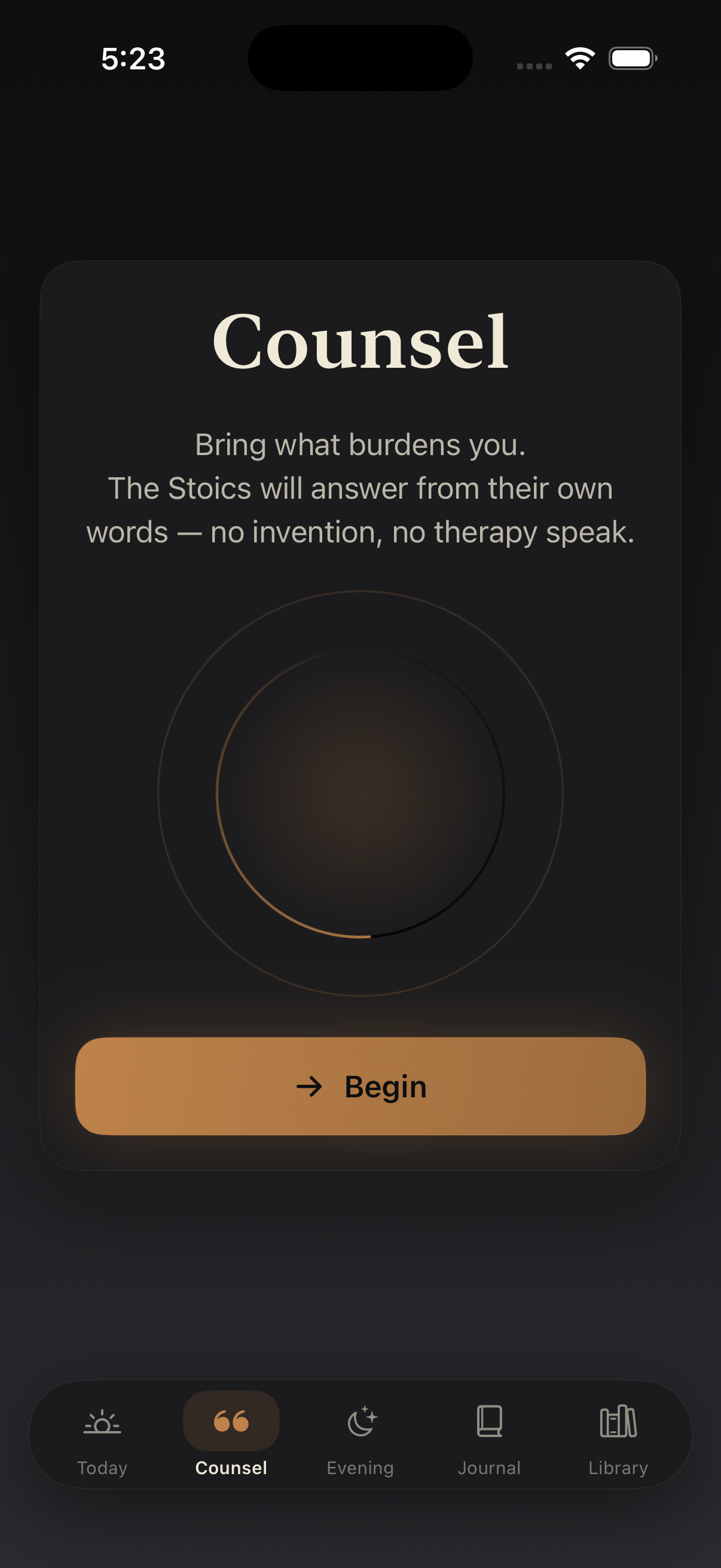 Counsel — bring what burdens you, the Stoics answer from their own words