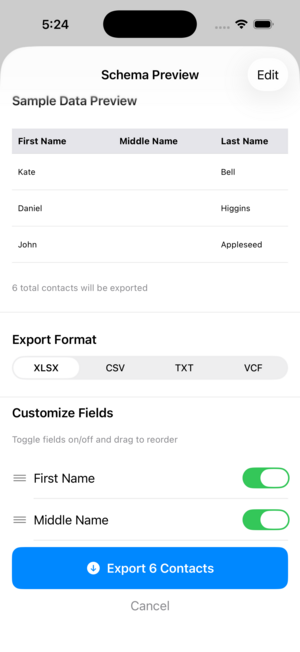 Contact Selection