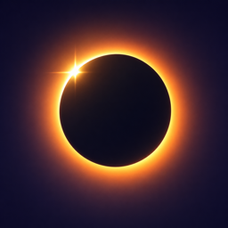 Eclipse app icon: the Sun's corona around a black lunar disc.