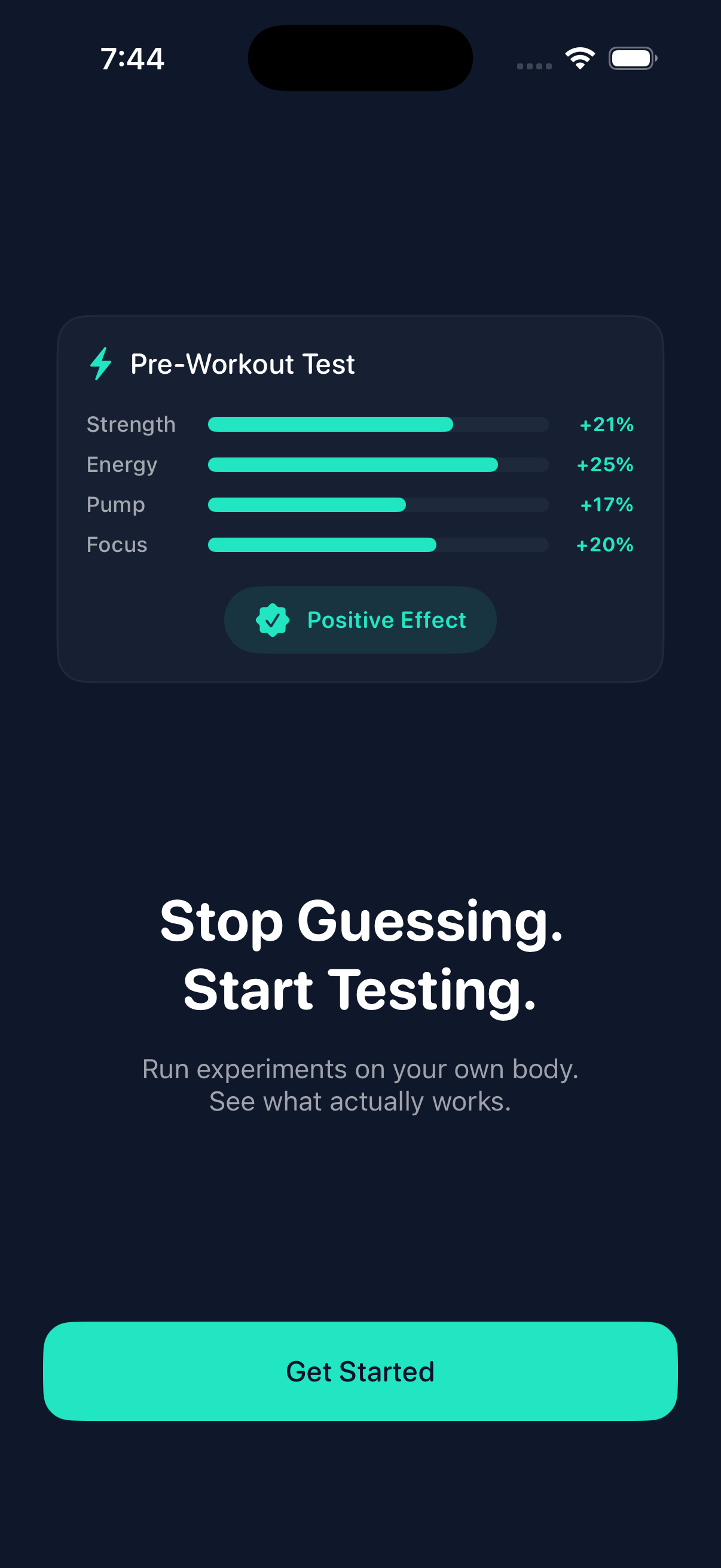 StackLab experiment results showing performance metrics