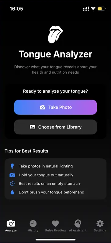 Tongue Analyzer - the only app of its kind